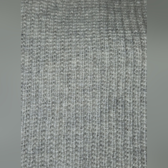 ALLSAINTS Wool Alpaca Oversized Tunic Sweater Gray Cowell Neck Lagenlook - Picture 6 of 8